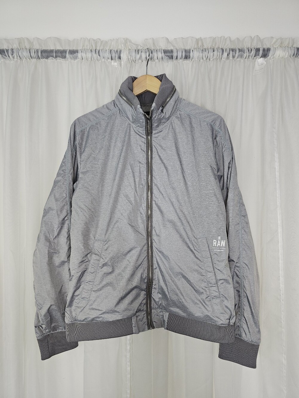 G-Star RAW Nostra Vest Bomber Jacket Gray Windbreaker XL
